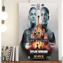 Taylor vs Serrano Undisputed Lightweight Championship Poster Canvas