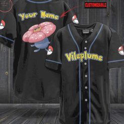 Pokemon Vileplume Personalized Baseball Jersey