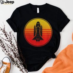 Spaceship Rocket launch synth wave Board game clothing Shirts