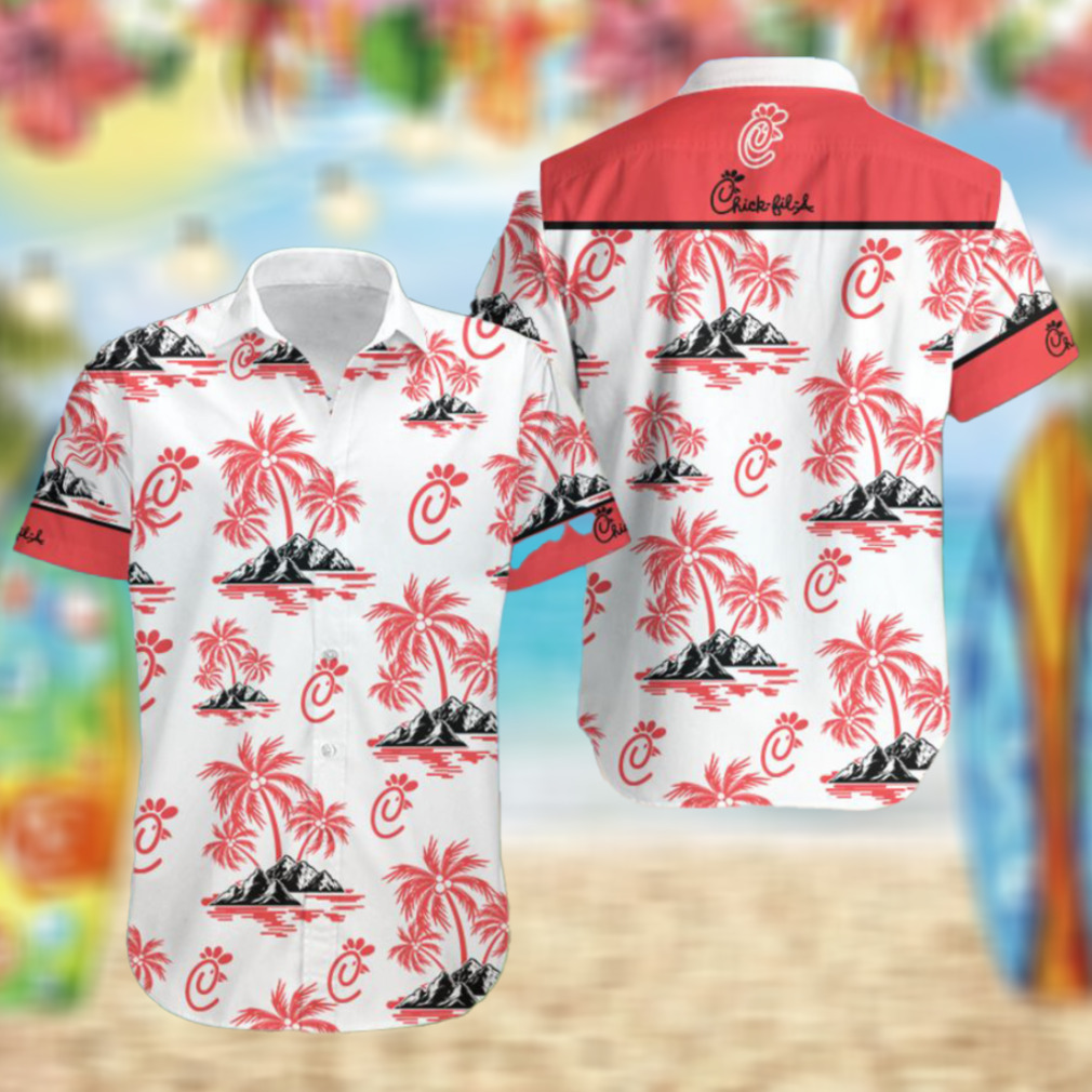 Chick fil A Palm Tree Island Hawaiian shirt