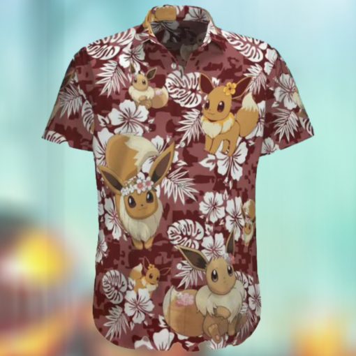 Eevee Pokemon Anime Summer Labor Day Gifts Hawaiian Shirt