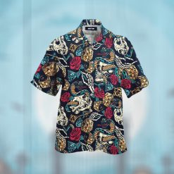 Snake Skull Rose   Dice Unique Aloha Unique Hawaii Shirt