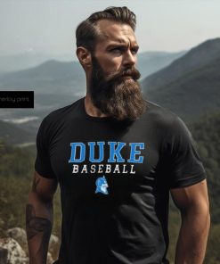 Men’S Champion Royal Duke Blue Devils Stacked Logo Softball Pullover Shirt