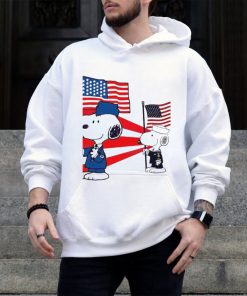 Official Military Snoopy American Flag T shirt