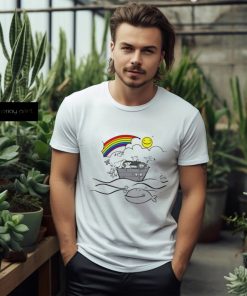 Rainbow Animals on Noah’s Ark art shirt